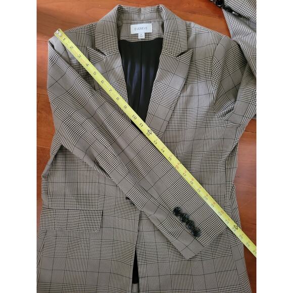 Evereve Women's Plaid Blazer Jacket Single Button Size Medium Academia Fall - Picture 7 of 8